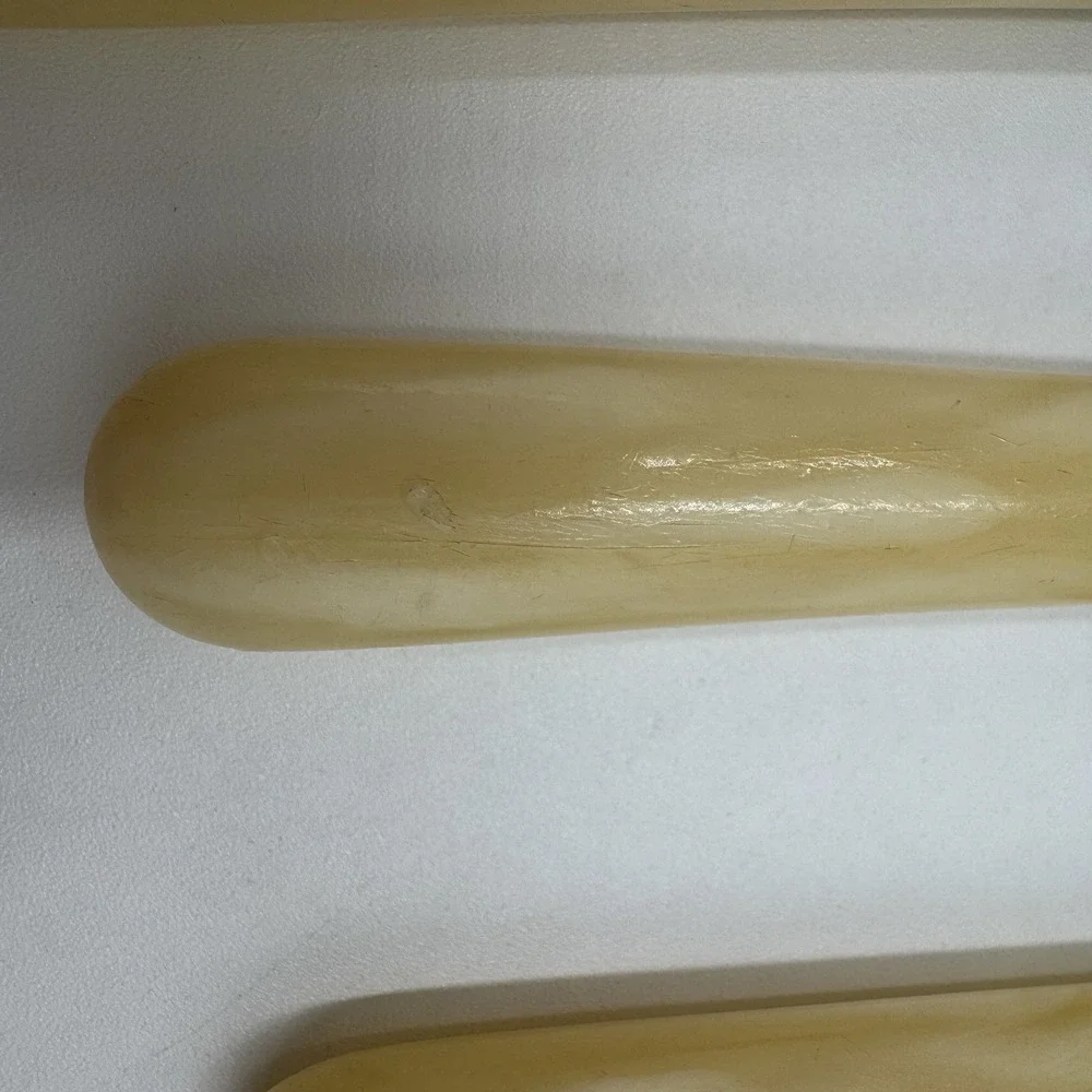 Jean Dubost BISTRO Professional Cutlery Ivory FRANCE Flatware 4 Soup  Spoons